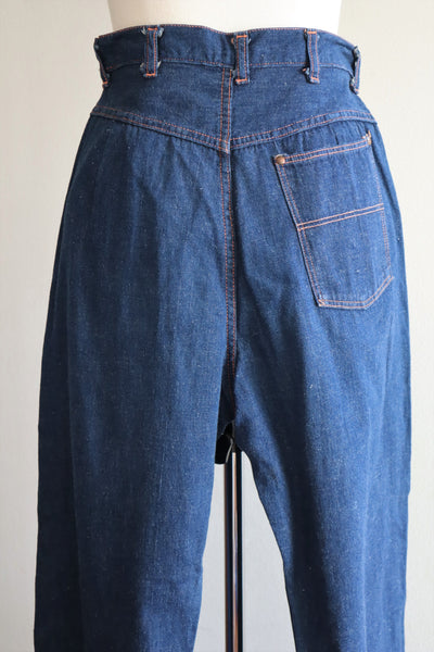 1950s BLUE BELL Indigo Denim Ranch Pants Dark Blue