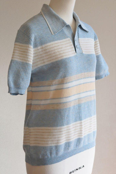 70s French Knit Polo Shirt