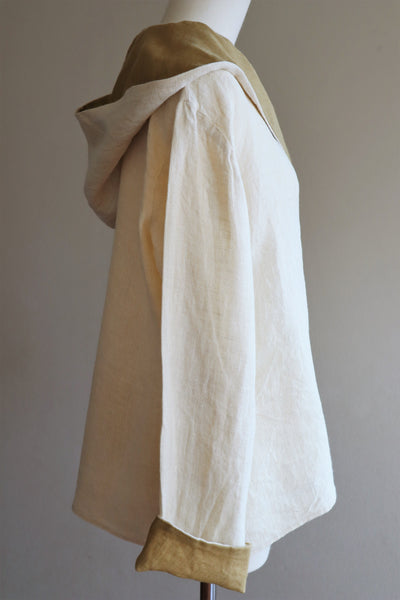 Handmade Linen Jacket With Hood