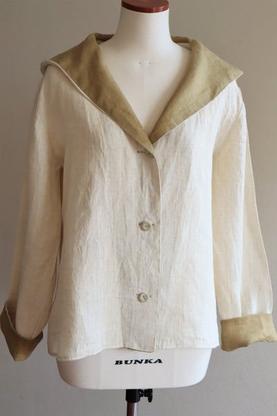 Handmade Linen Jacket With Hood