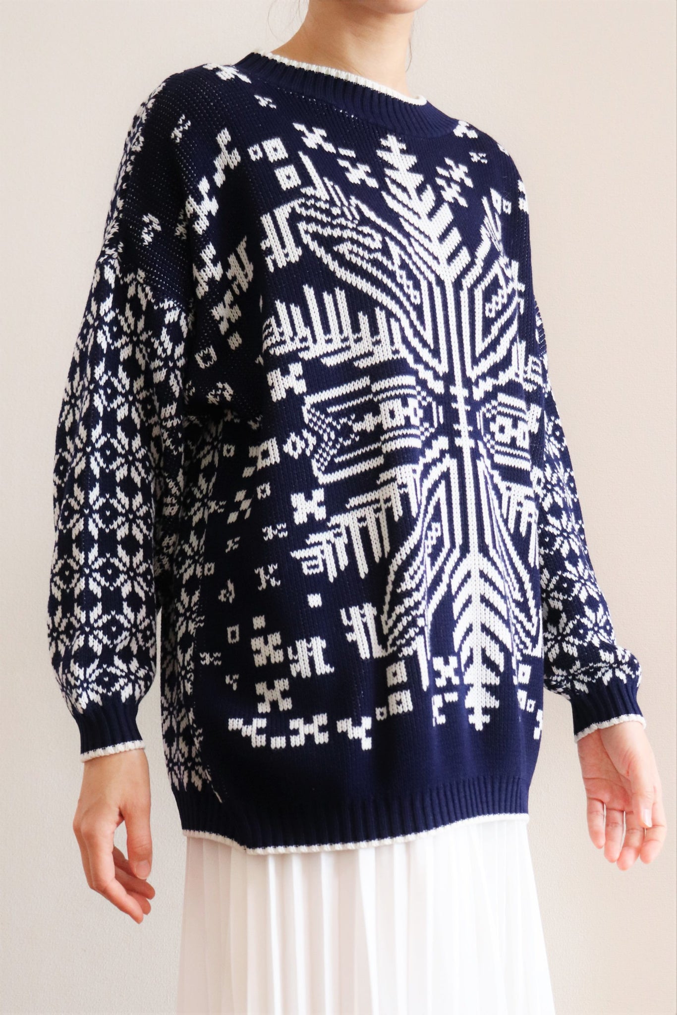 80s USA Snowflake Sweater