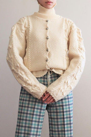 Austrian Hand Aran Knit Cardigan