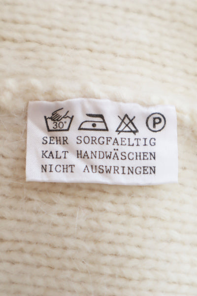 80s Embroidered Angora Trachten Cardigan