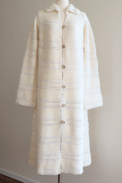 80s Gorgissima Angora Knit Long Cardigan