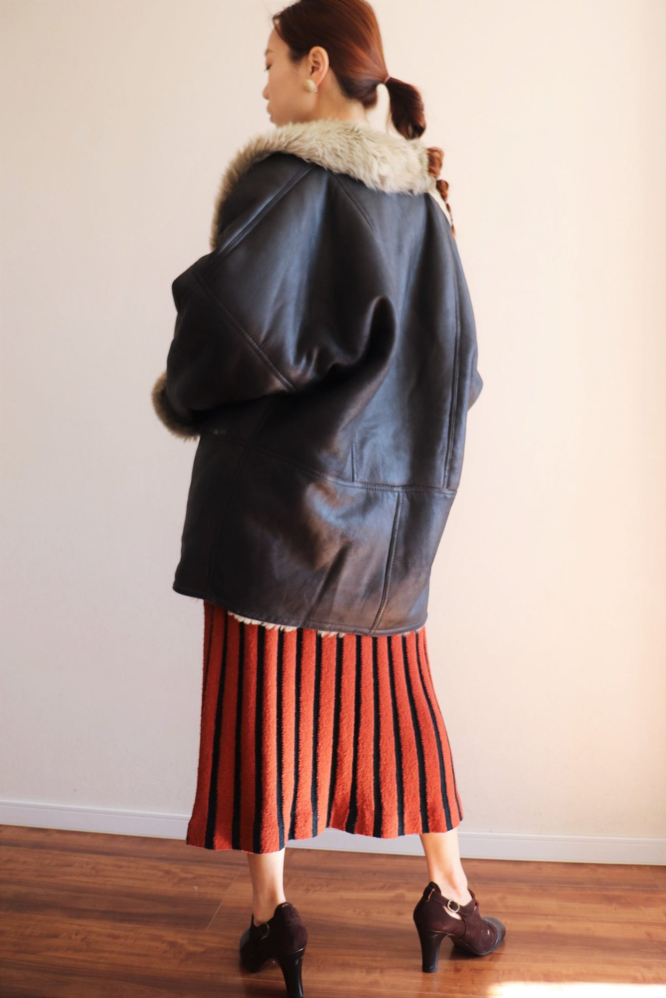 80s Shearling Leather Jacket