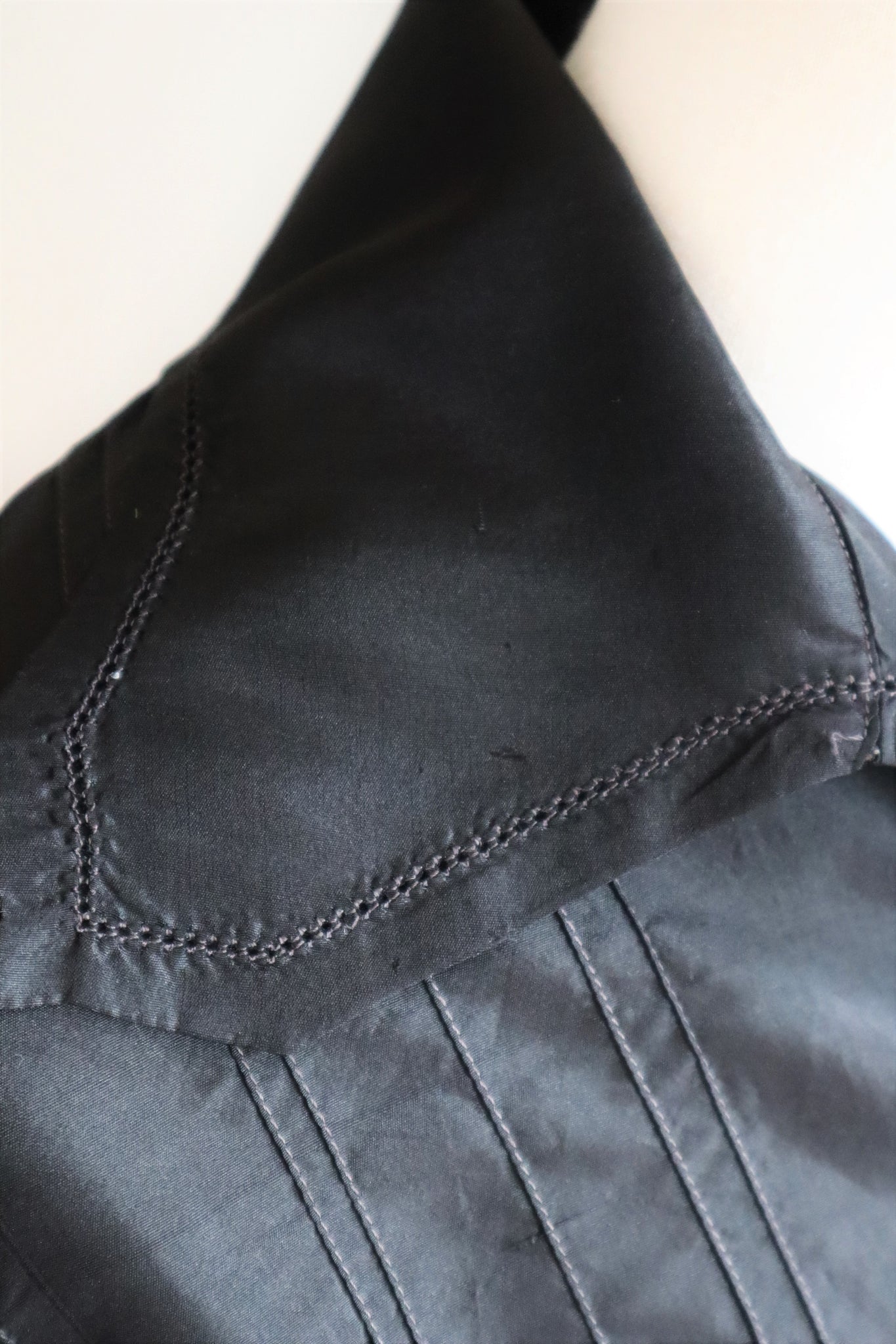 1900s Victorian Black Silk blouse