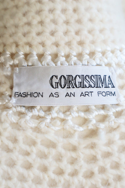 80s Gorgissima Angora Knit Long Cardigan