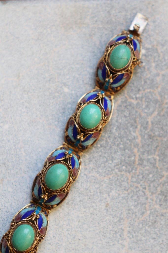 Mid 1800 Turquoise Antique Bracelet