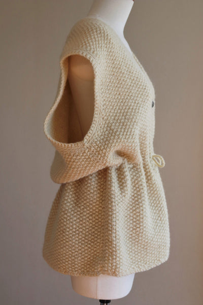 80s Hand Knit Aran Wool Vest