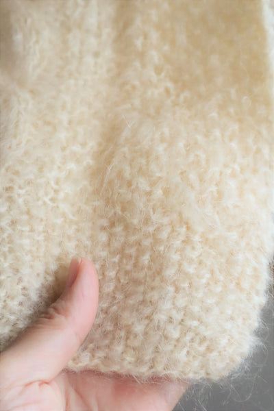 70s Mohair Cable Knit Coat