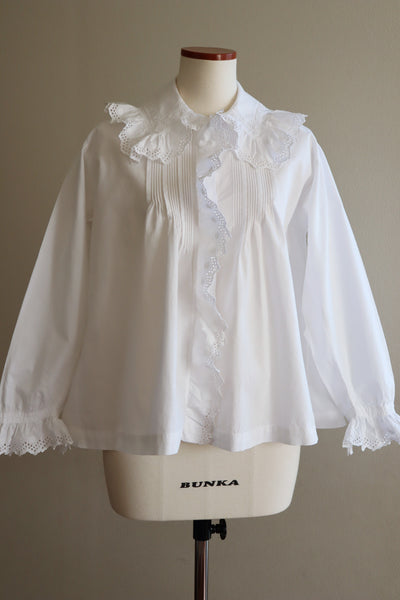 1900s Floral Cutwork Lace Blouse