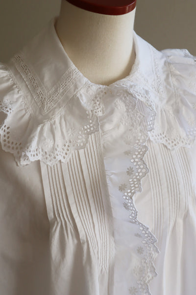 1900s Floral Cutwork Lace Blouse