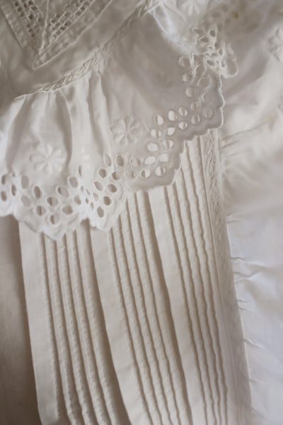 1900s Floral Cutwork Lace Blouse