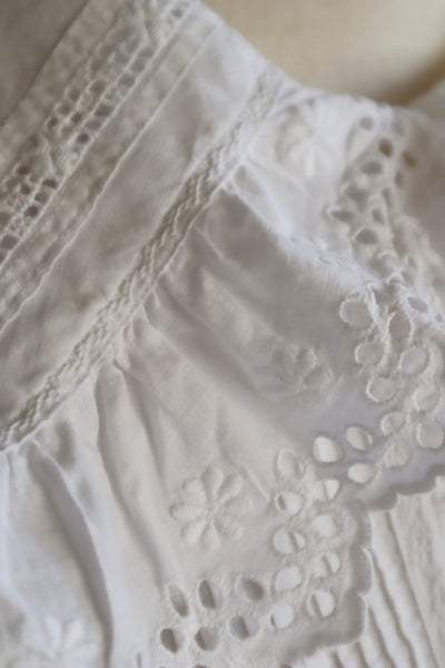 1900s Floral Cutwork Lace Blouse