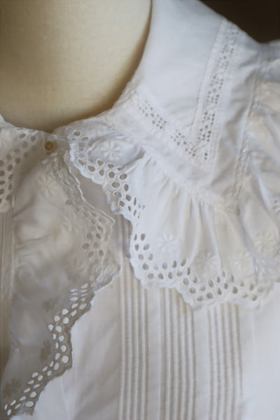 1900s Floral Cutwork Lace Blouse