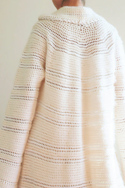 80s Gorgissima Angora Knit Long Cardigan