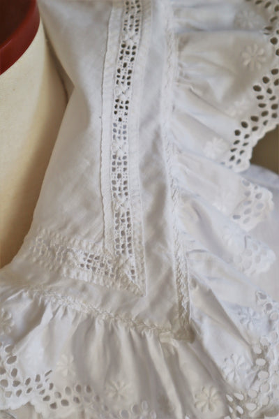 1900s Floral Cutwork Lace Blouse