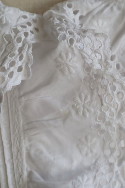 1900s Floral Cutwork Lace Blouse