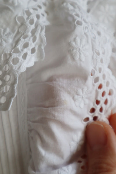 1900s Floral Cutwork Lace Blouse