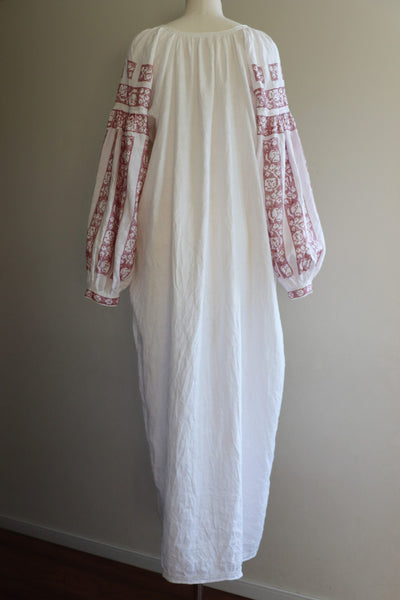 1930s Red Embroidery Ukrainian Dress