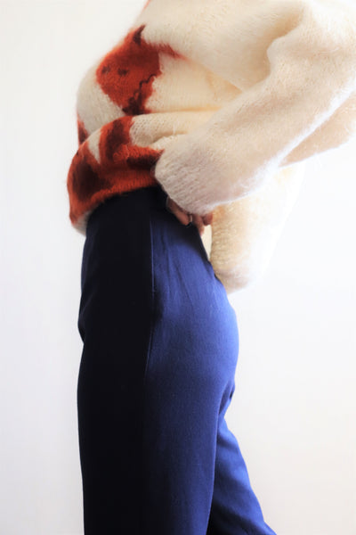 60s Evan-Picone Navy Wool Pants
