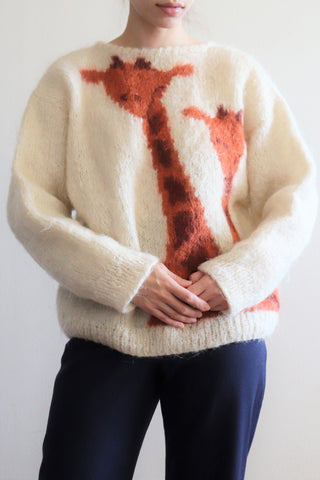 🦒Hand Knit Mohair Sweater