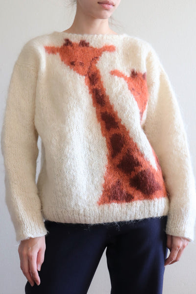 🦒Hand Knit Mohair Sweater
