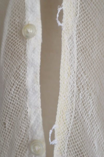 Edwardian High Neck Battenberg Lace Tulle Blouse