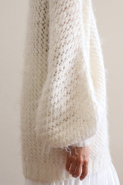 80s Mohair White Sweater