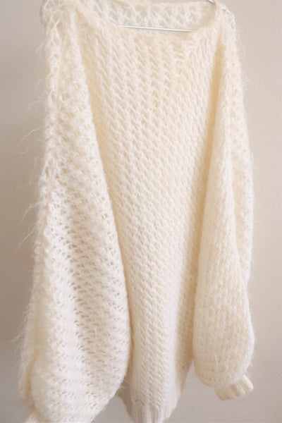 80s Mohair White Sweater