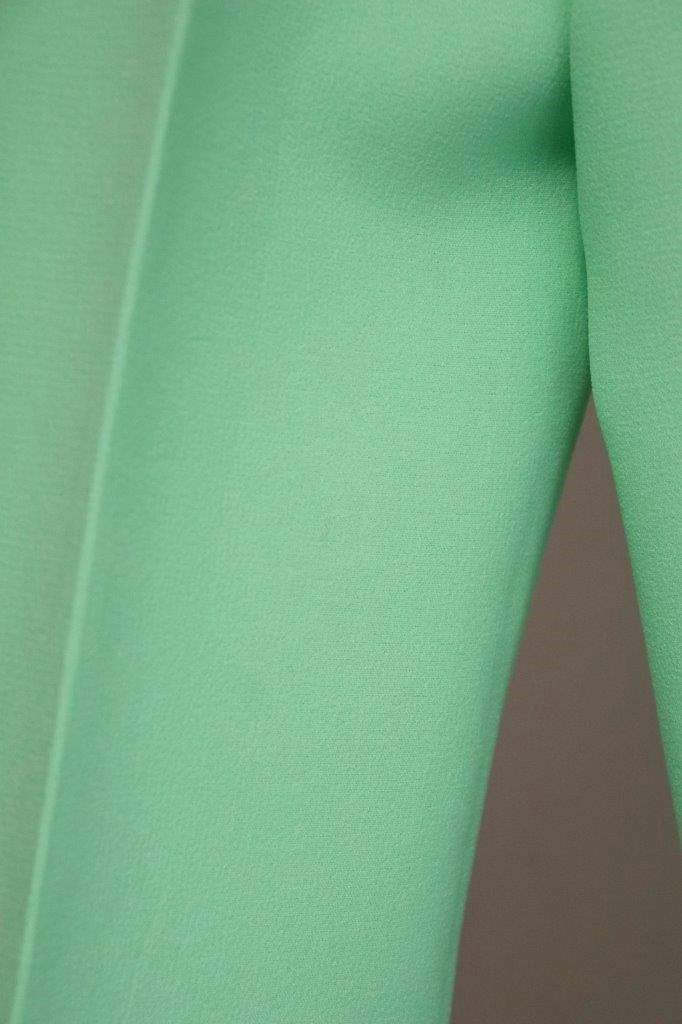 70s Light Pastel Green Flare Wide Leg Pants