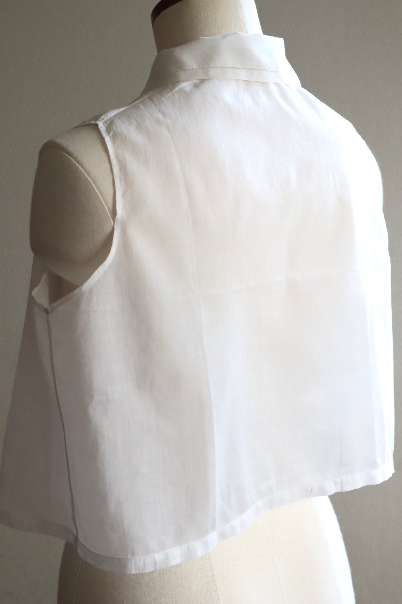 1920s Muslin Cotton Sleeveless Blouse