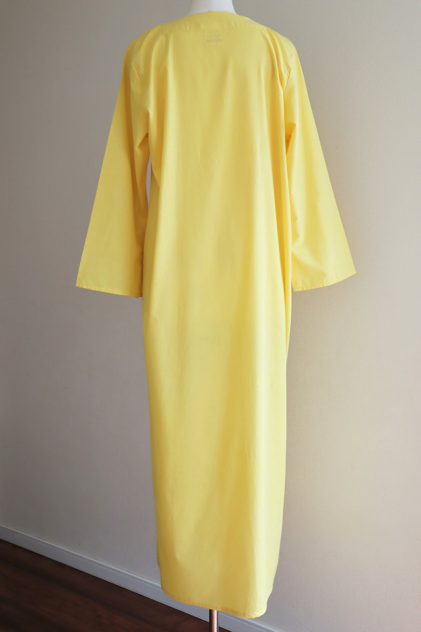 70s Exotic Yellow BOHO Dress