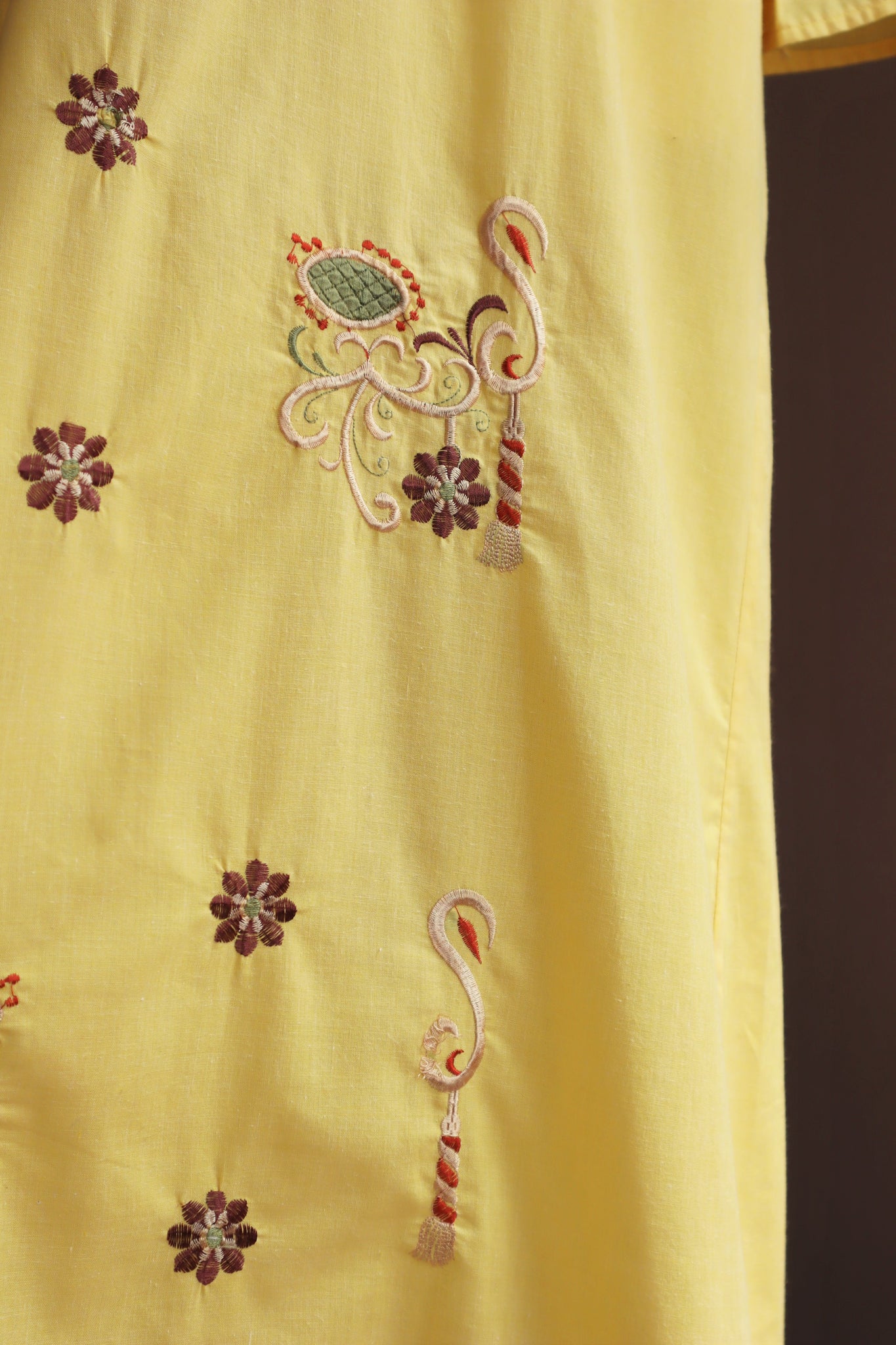 70s Exotic Yellow BOHO Dress