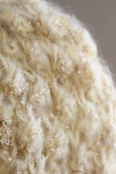 80s Hand Knit Pale Lemon Yellow Mohair Cardigan