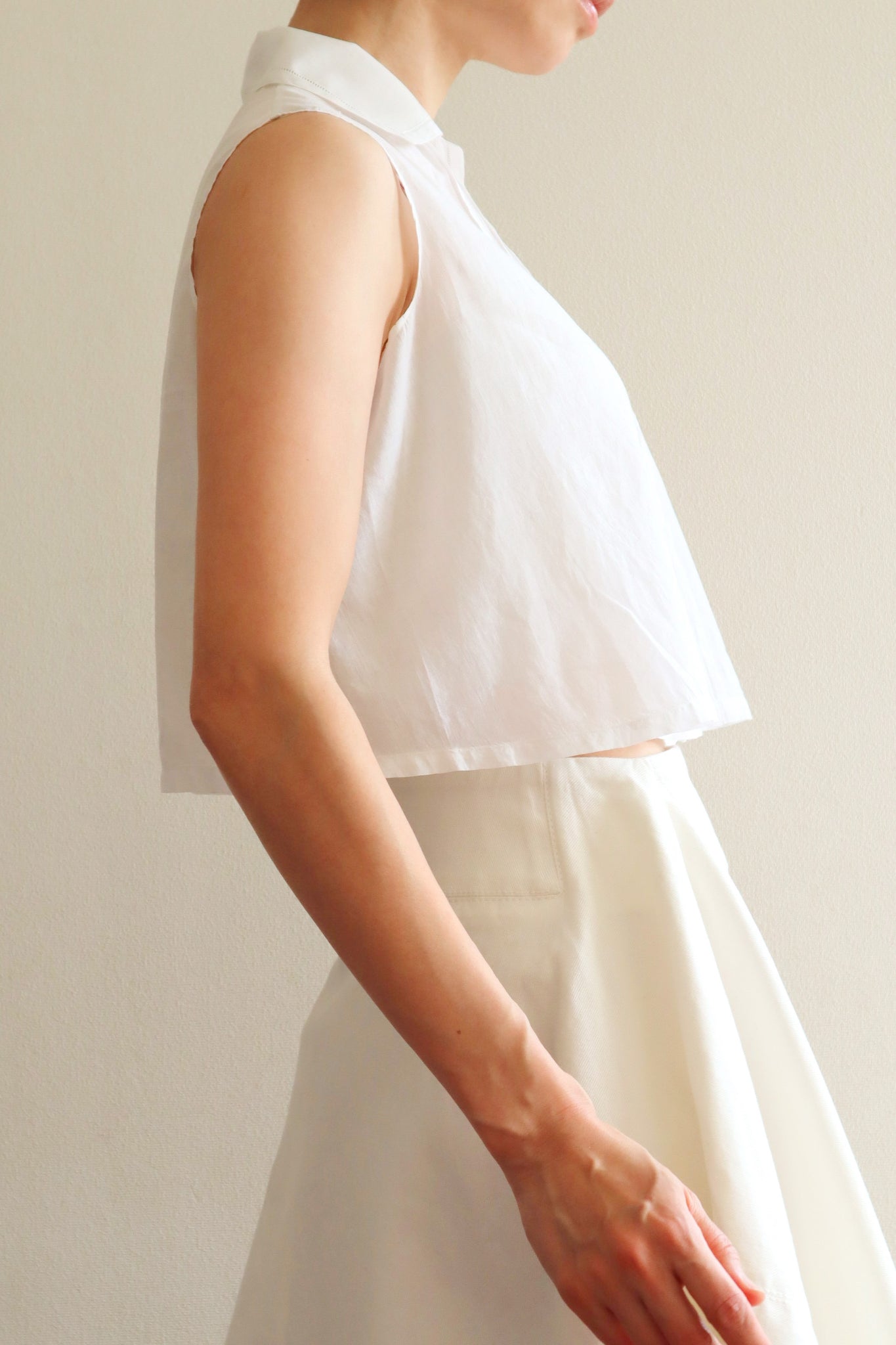 1920s Muslin Cotton Sleeveless Blouse