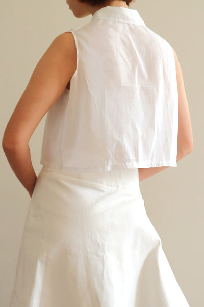 1920s Muslin Cotton Sleeveless Blouse