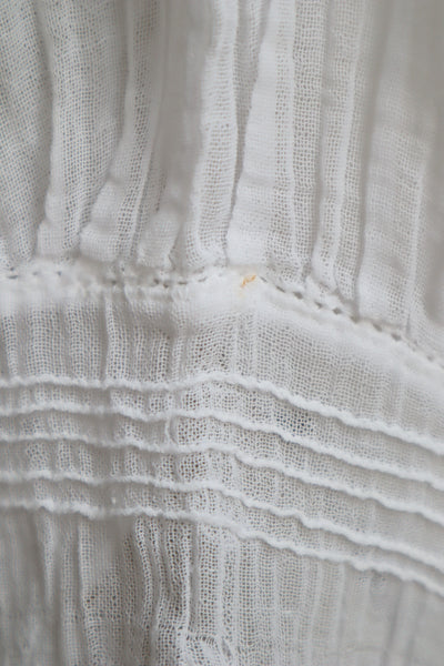 1910s White Embroidered Muslin Cotton Blouse