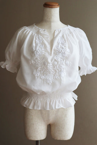 80s Hungarian Folk Blouse