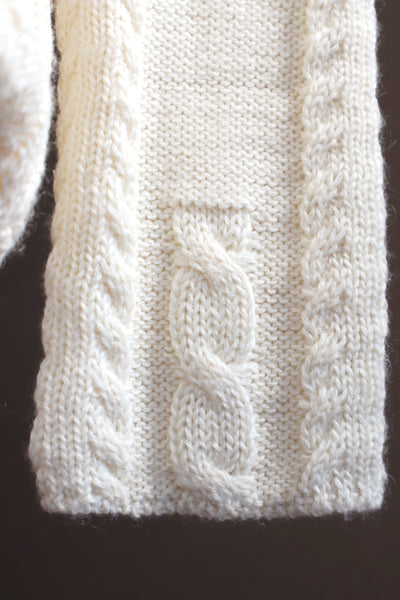 80s~90s Holland Flower Embroidered Wool Knit Cardigan