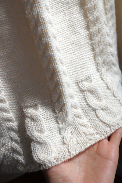 80s~90s Holland Flower Embroidered Wool Knit Cardigan