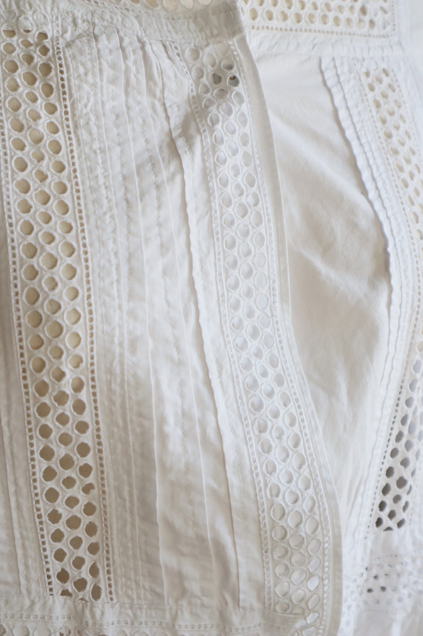 1900s Edwardian Broderie Anglaise Lace Dress