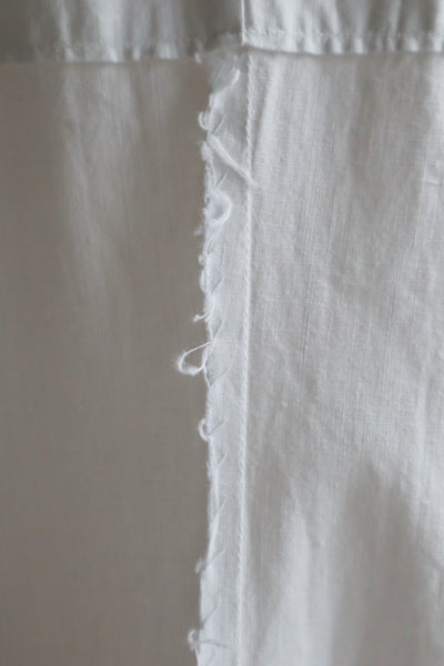 1900s Hand Embroidery Beautiful Tuck Design White Cotton Long Dress Size S