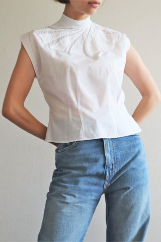 1950s French Cotton Blouse