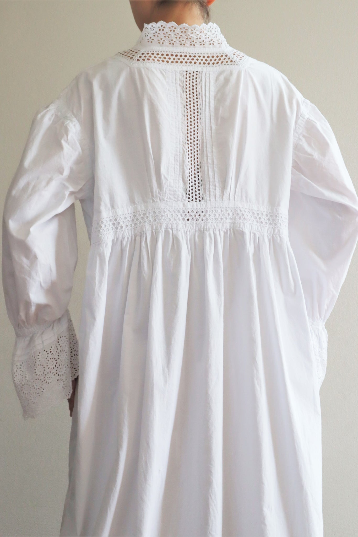 1900s Edwardian Broderie Anglaise Lace Dress