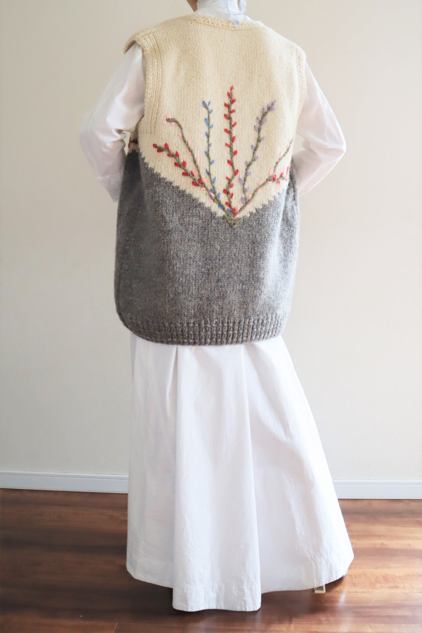 80s Hand Knit Chunky Wool Vest