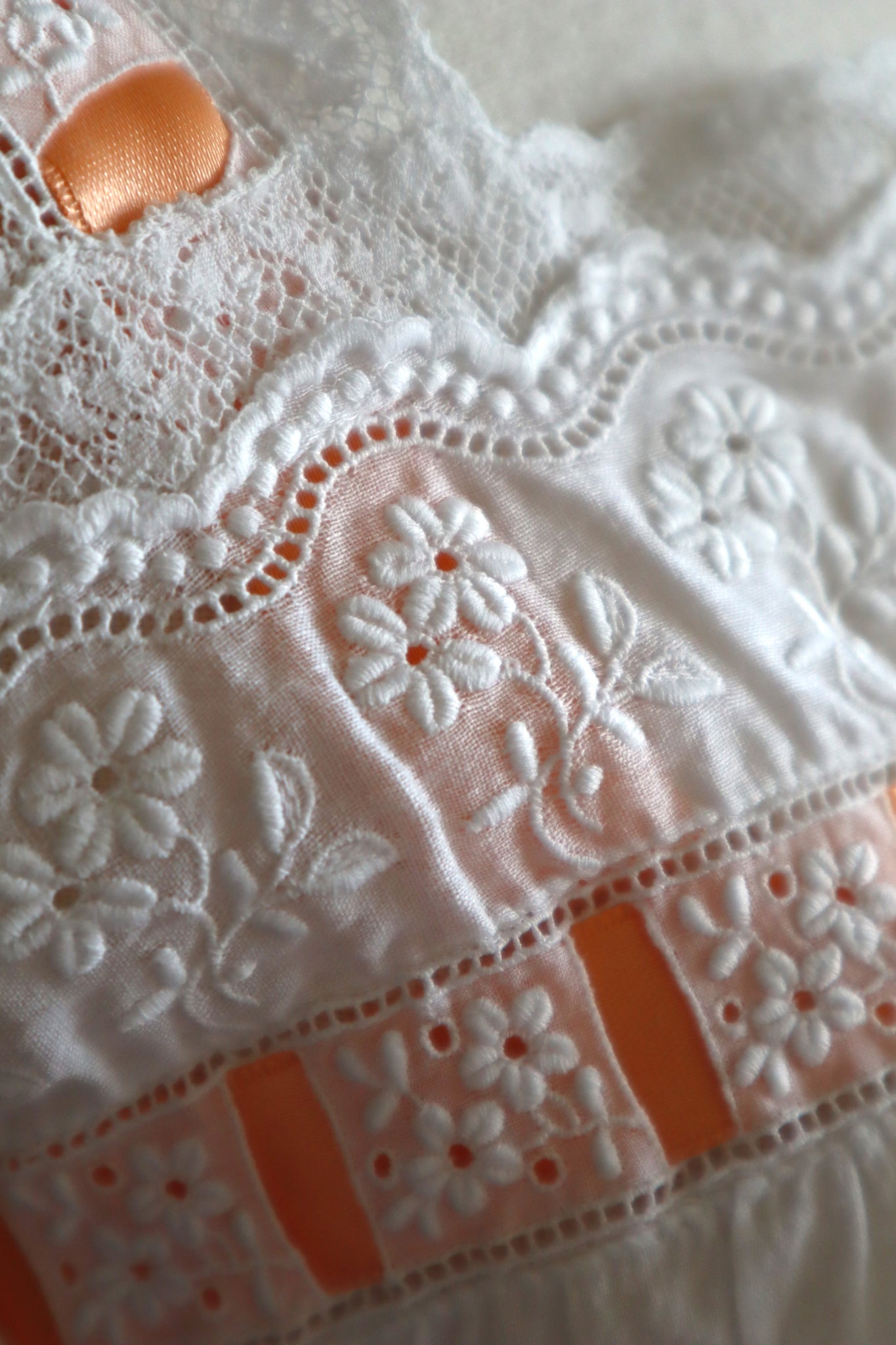 1910s Edwardian All Hand Sewn Flowers Lace Corset Cover