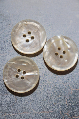 1920s Antique Three Matching Mother of Pearl Buttons