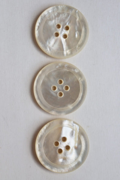 1920s Antique Three Matching Mother of Pearl Buttons