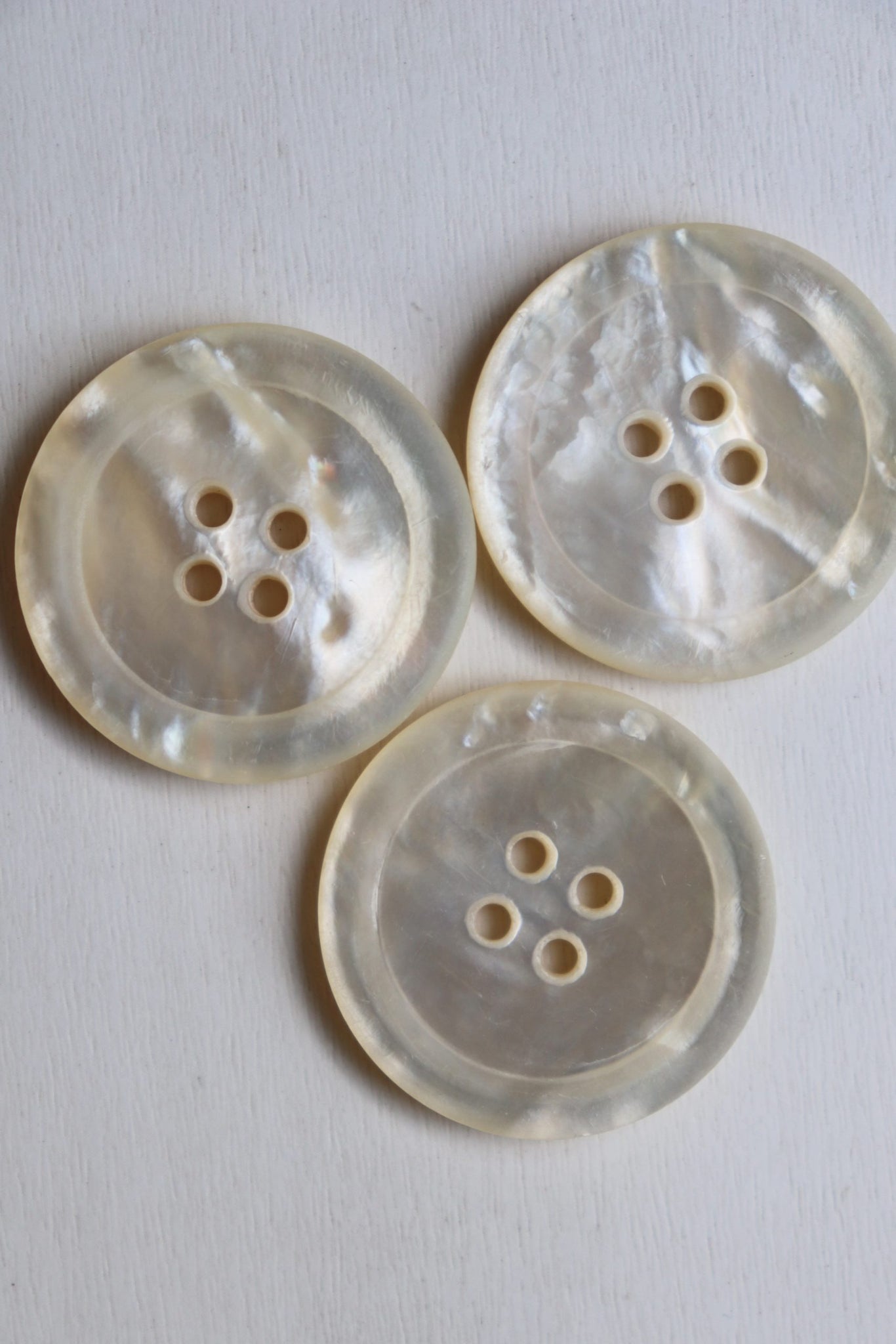 1920s Antique Three Matching Mother of Pearl Buttons